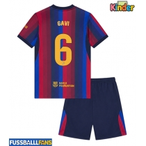 Barcelona Paez Gavi #6 Heimtrikotsatz Kinder 2026-27 Kurzarm (+ Kurze Hosen)